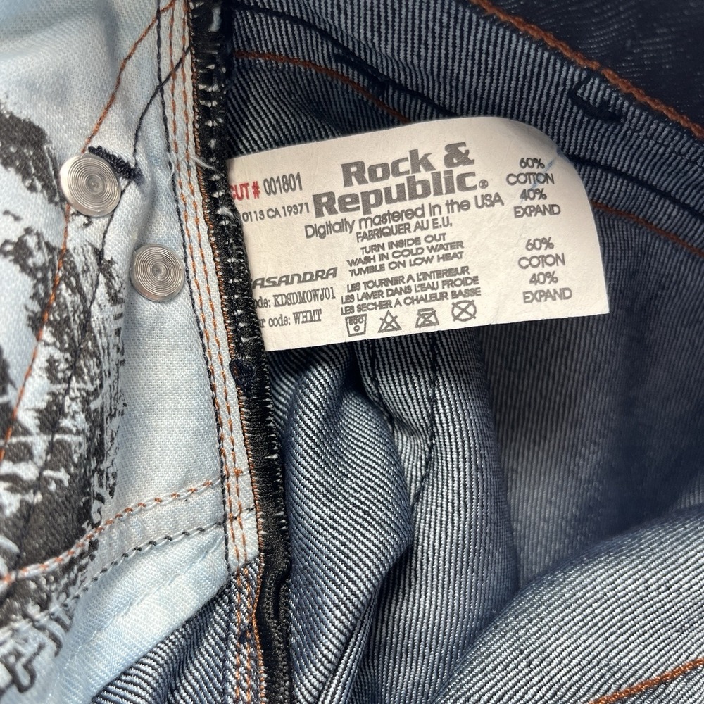 Rock & Republic Kasandra boot cut new without tag Women (26/30X33) lowrise Jeans - Picture 12 of 16